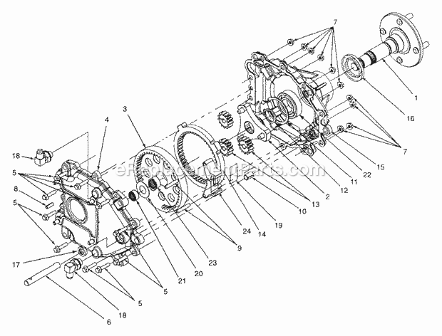 Final Drive Assembly Diagram and Parts List for Z48 53AC355M100 Cub Cadet Lawn Mower